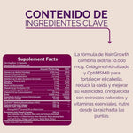 SUPLEMENTO HAIR GROWTH ADVANCED X120 CAP. (CRECIMIENTO DE CABELLO)